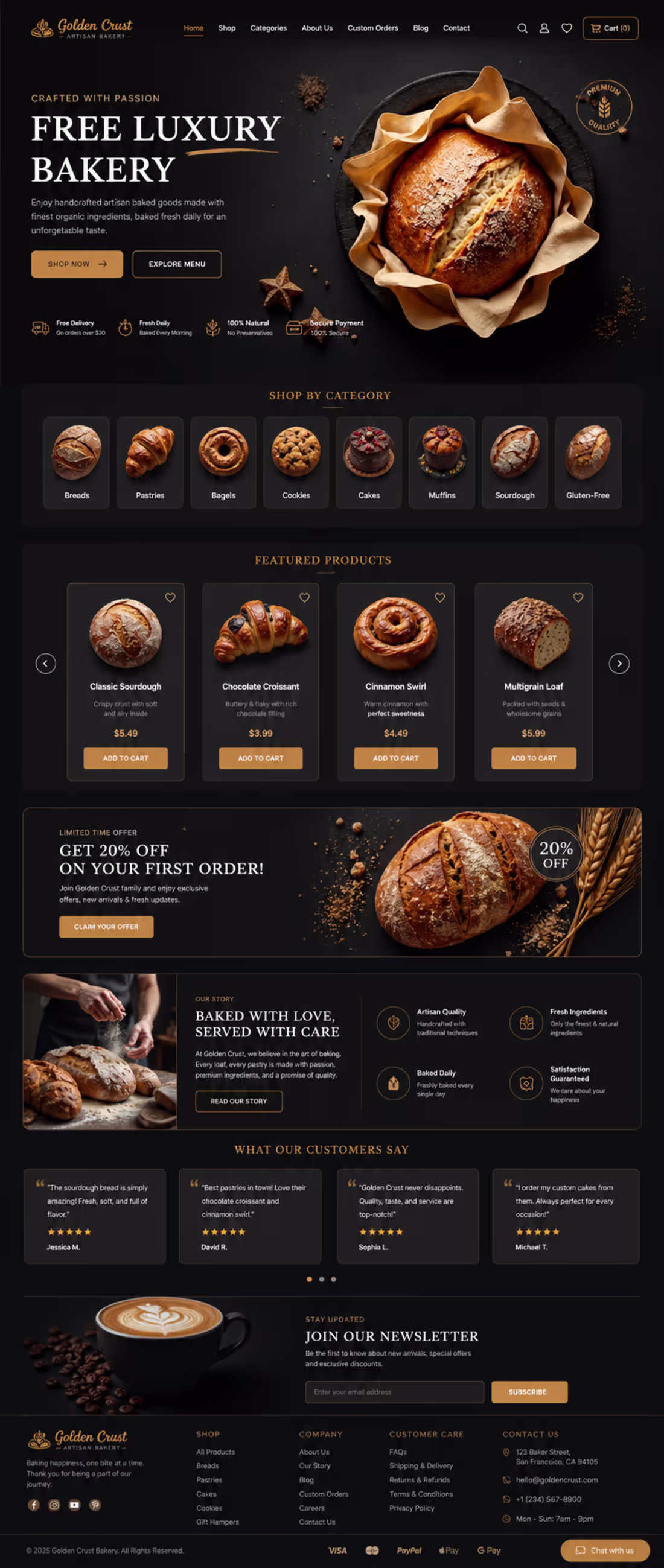 Cover image for Golden Crust Artisan Bakery