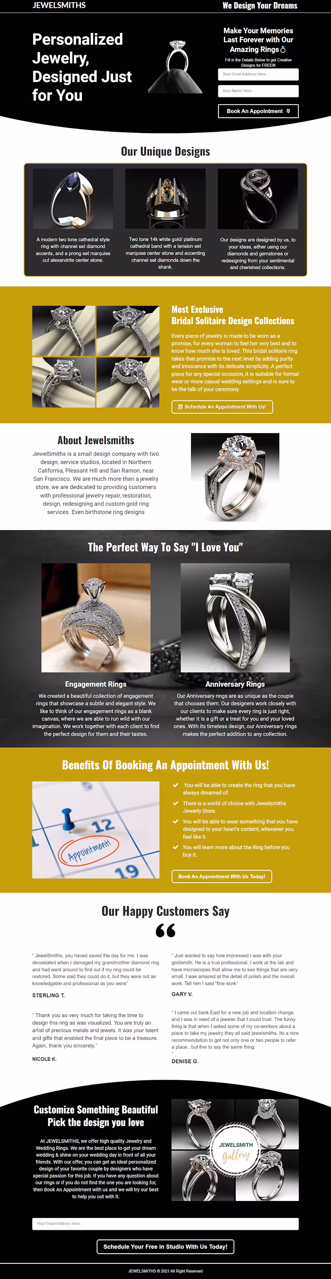 Cover image for Personalized Jewelry Landing Page —