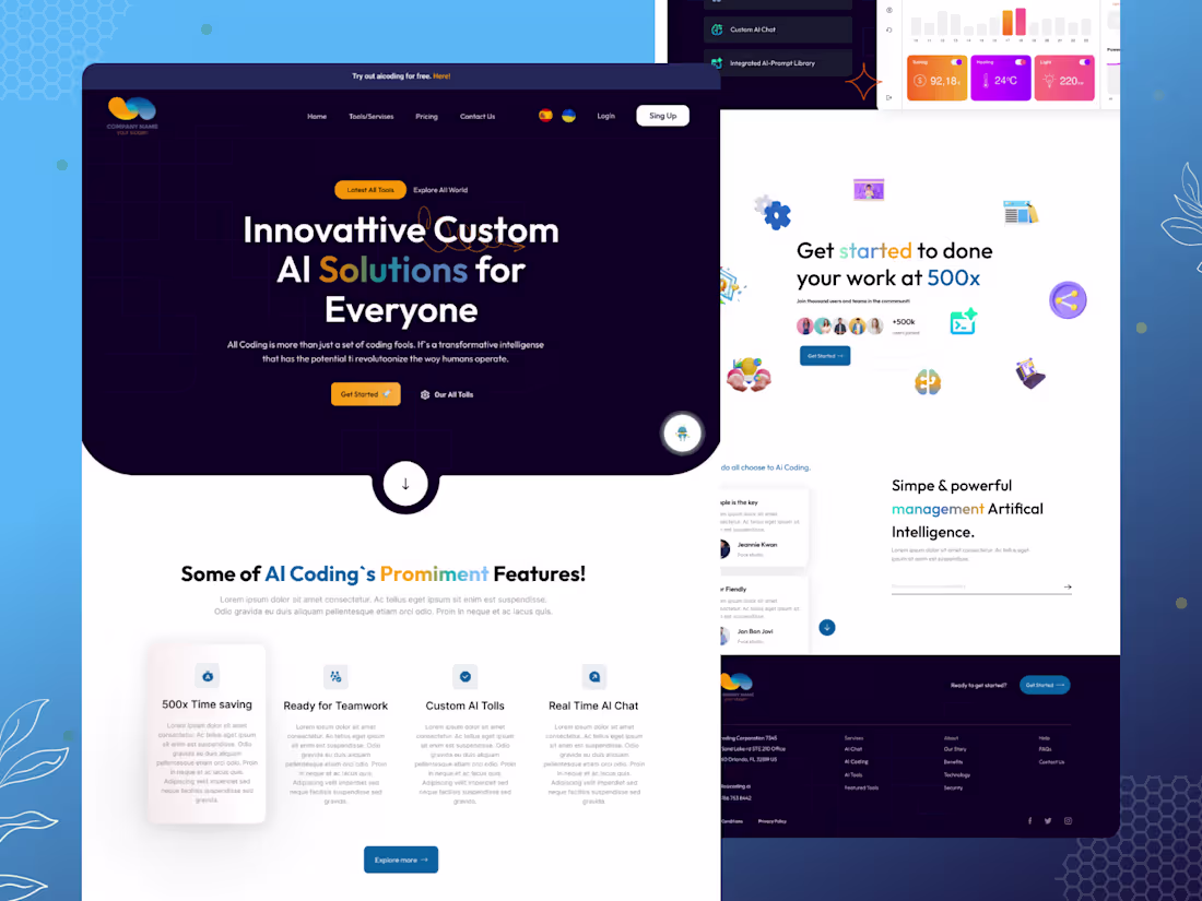 Cover image for AI Coding Platform - Landing Page & UI Kit
