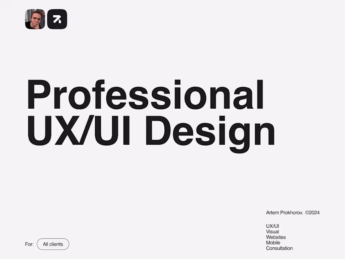 Cover image for Professional UX/UI Website Design