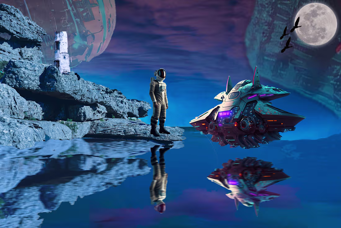 Cover image for Created a surreal sci-fi photo