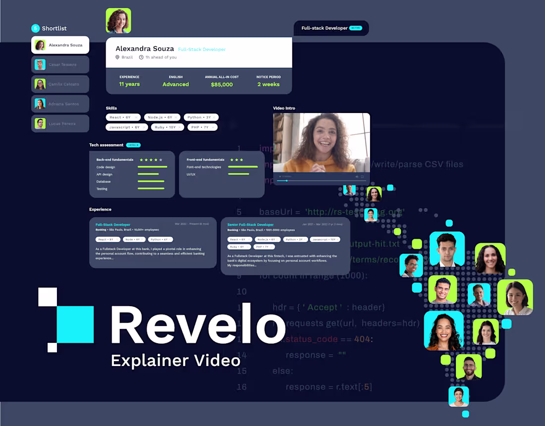 Cover image for Custom Explainer Video for Tech Hiring Marketplace