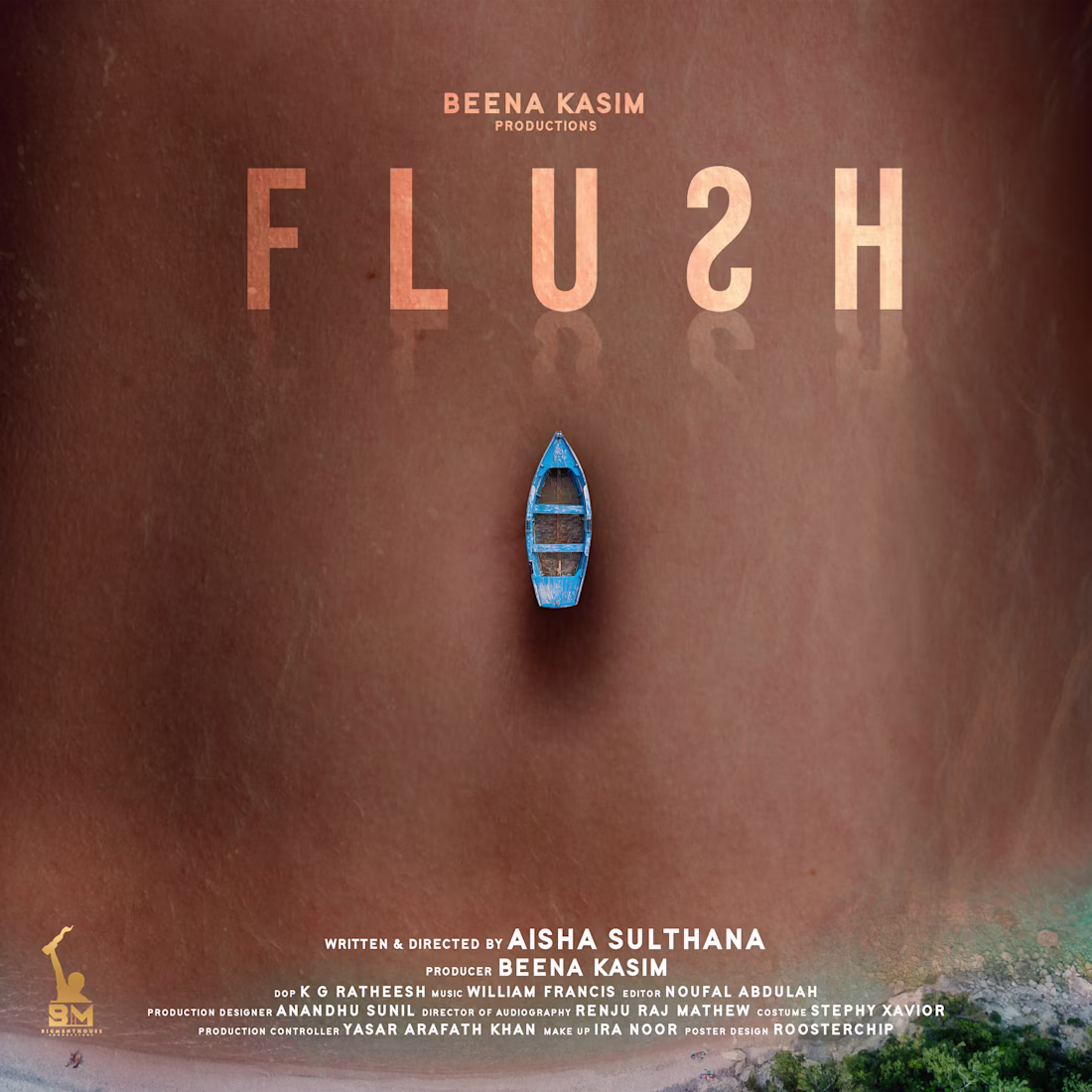 Cover image for FLUSH- (2023) is a Malayalam