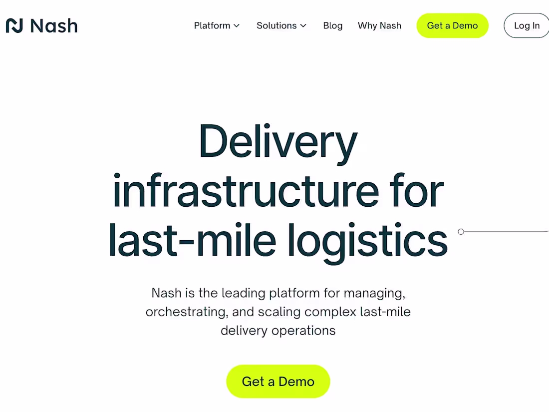 Cover image for Nash — Delivery Infrastructure for Last-Mile Logistics