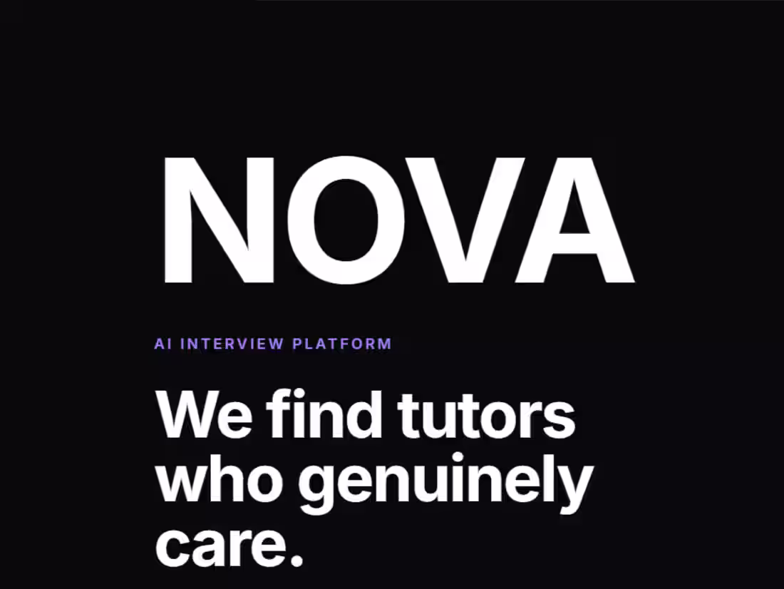 Cover image for NOVA- AI voice interview platform