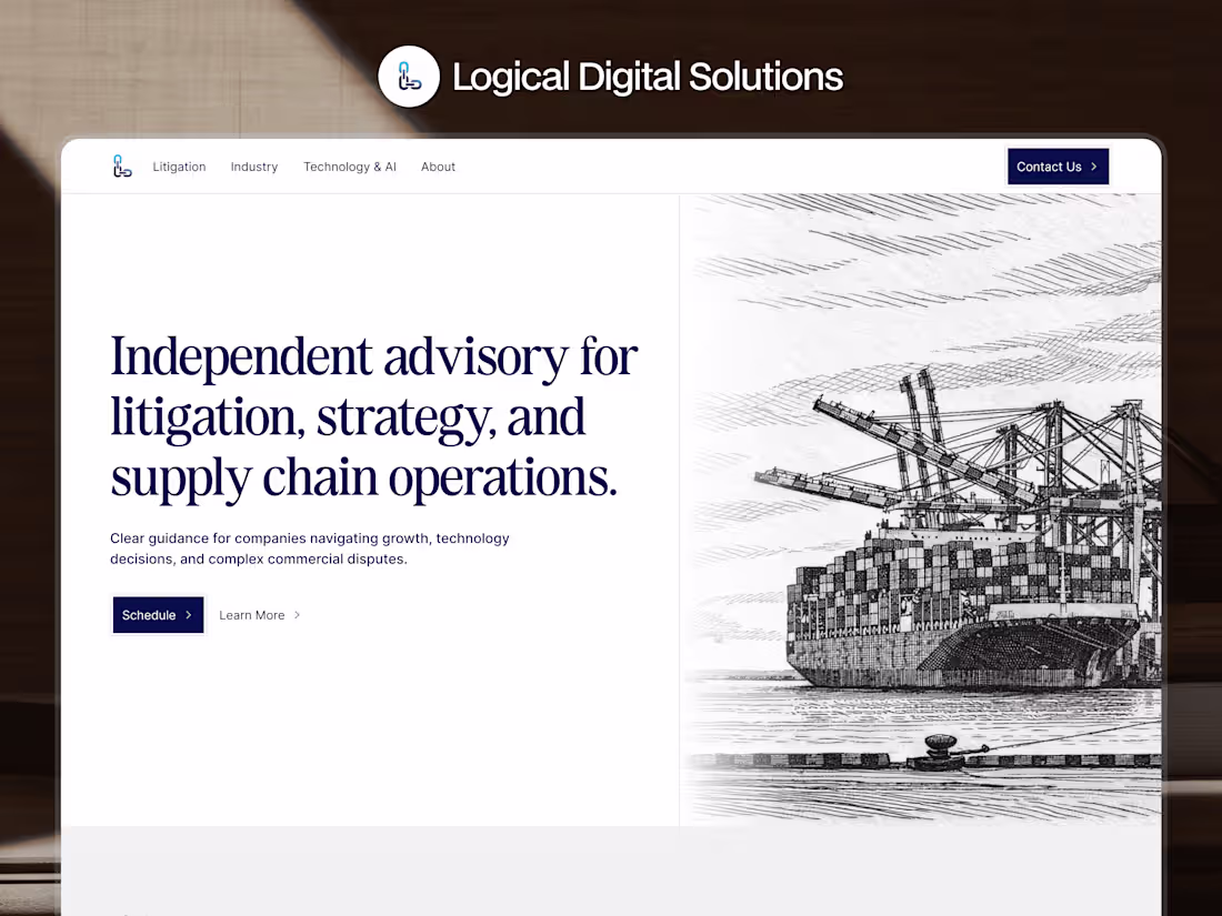 Cover image for Logical Digital Solutions — Advisory Firm Website