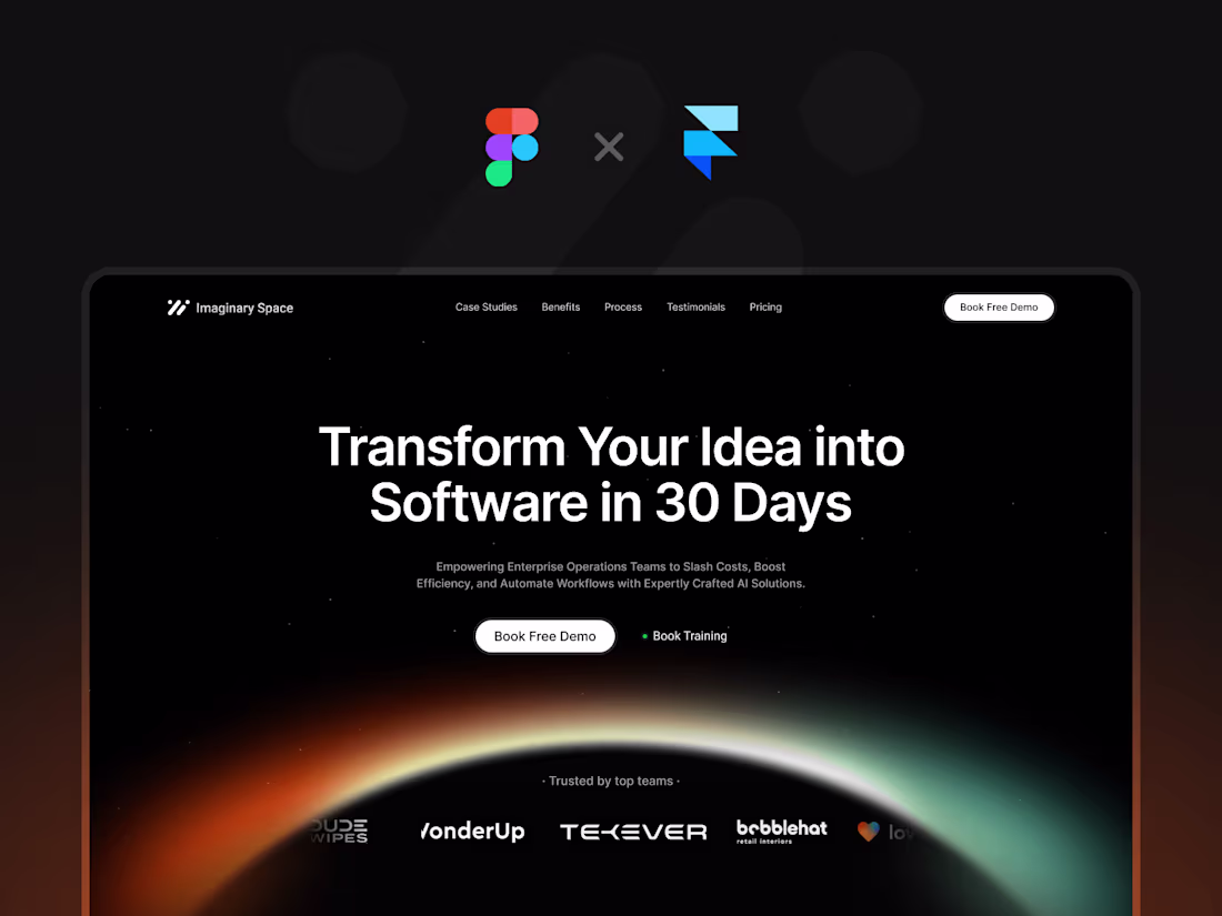 Cover image for imaginaryspace | Landing page design and dev