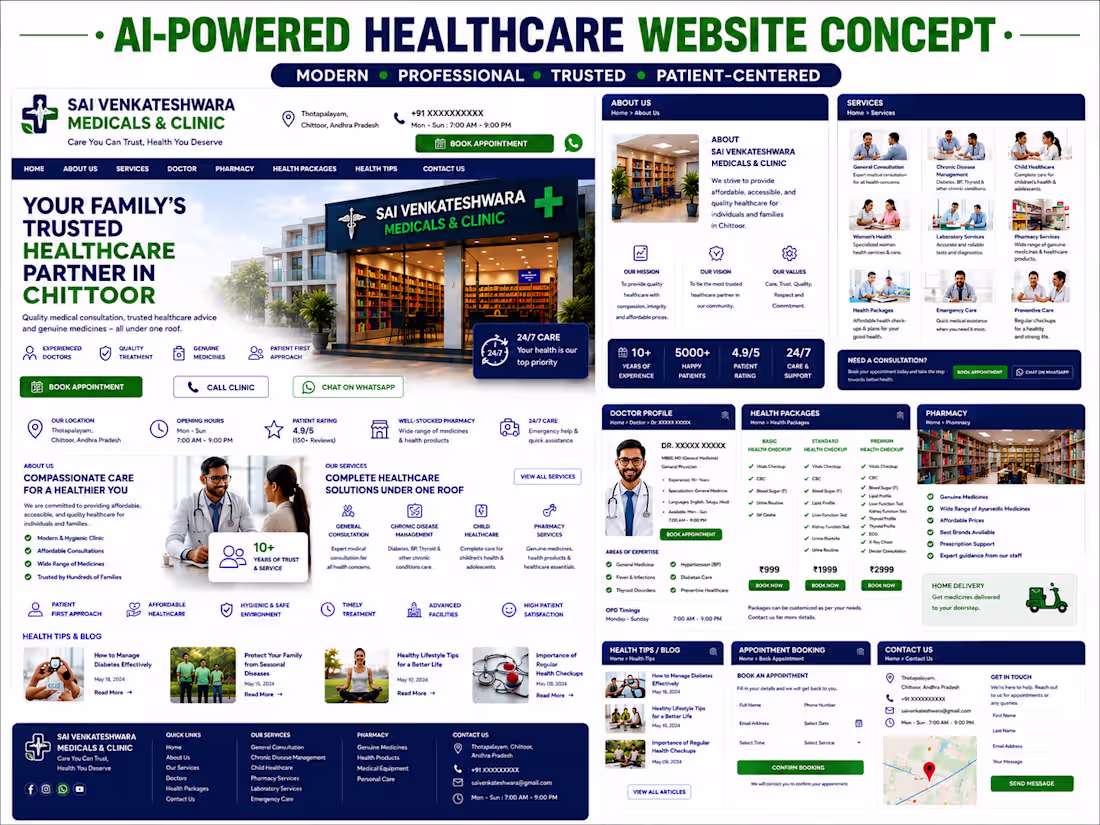 Cover image for Title : AI-Powered Healthcare Website