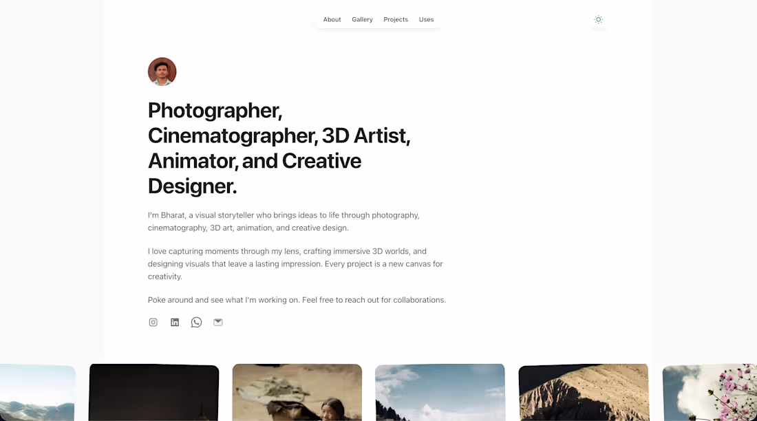 Cover image for Simple minimalistic Profile for a