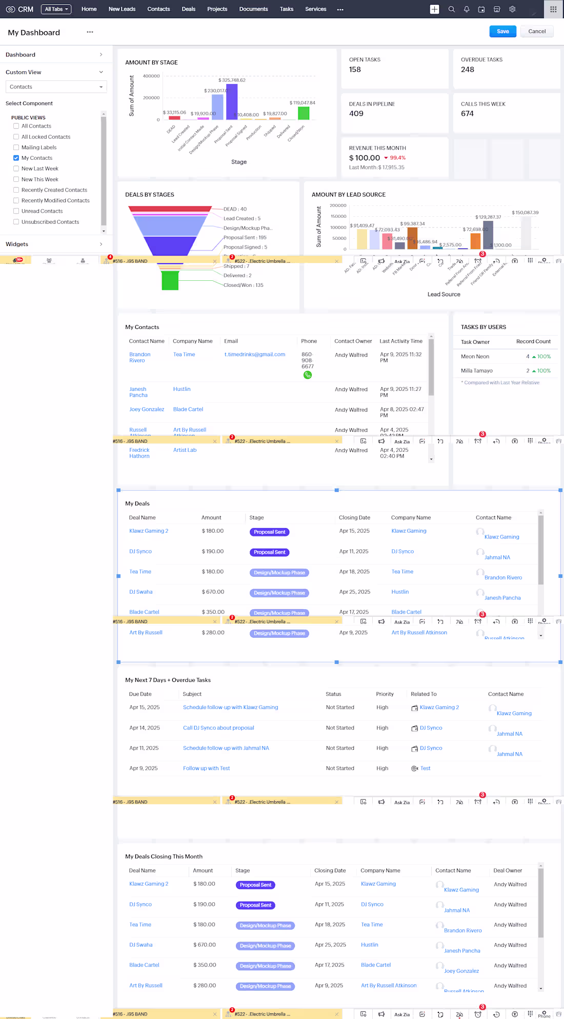 Cover image for Zoho CRM Dashboard and KPI