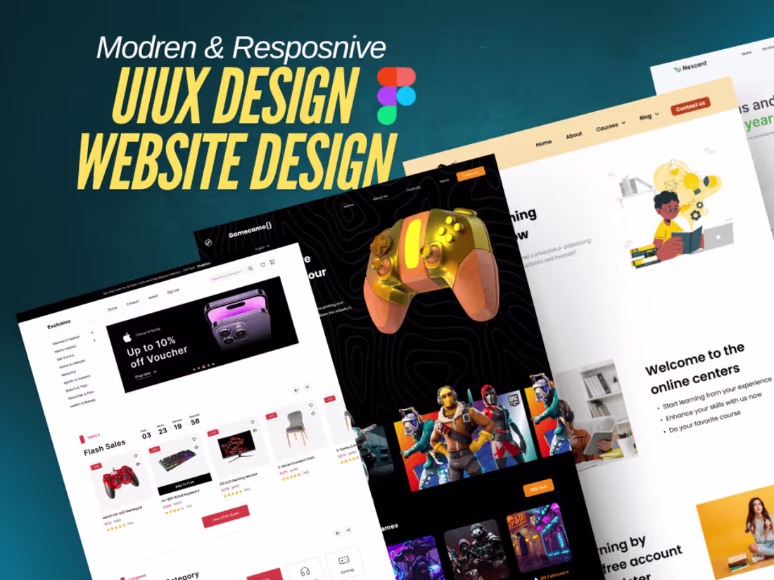 Cover image for I will do professional figma website and UI UX design