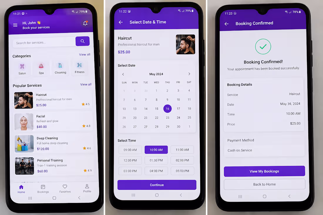 Cover image for Service Booking & Scheduling Mobile