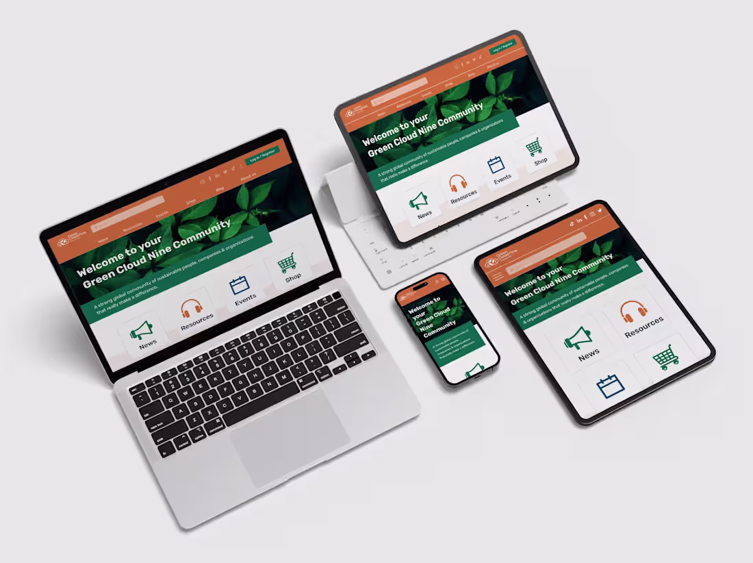 Cover image for UX/UI, Logo & Visual Identity Design: Green Cloud Nine