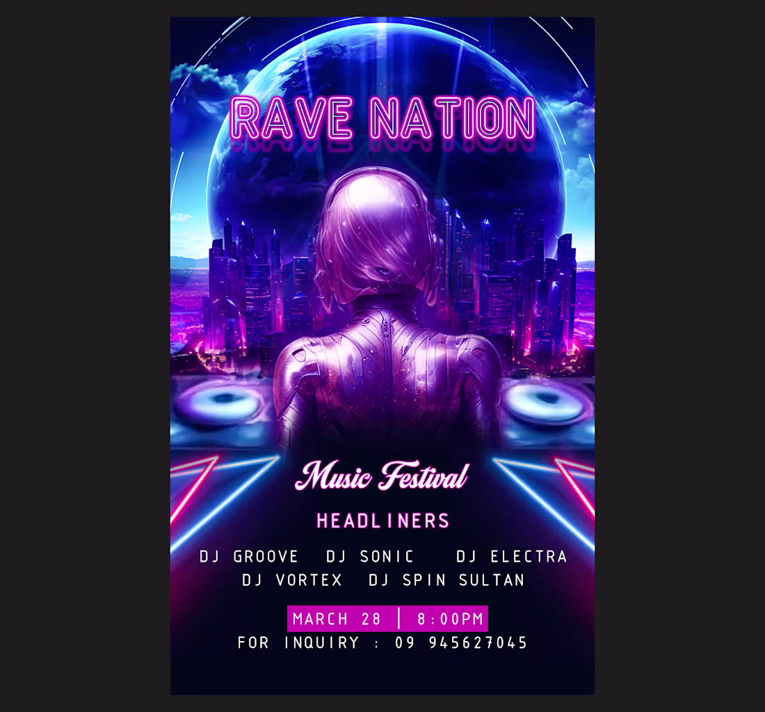 Cover image for EDM music poster