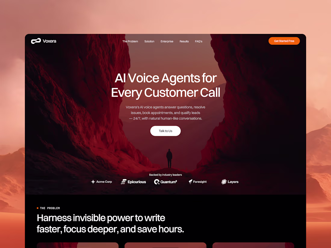 Cover image for Voxera - AI Voice Agents for Every Customer Call