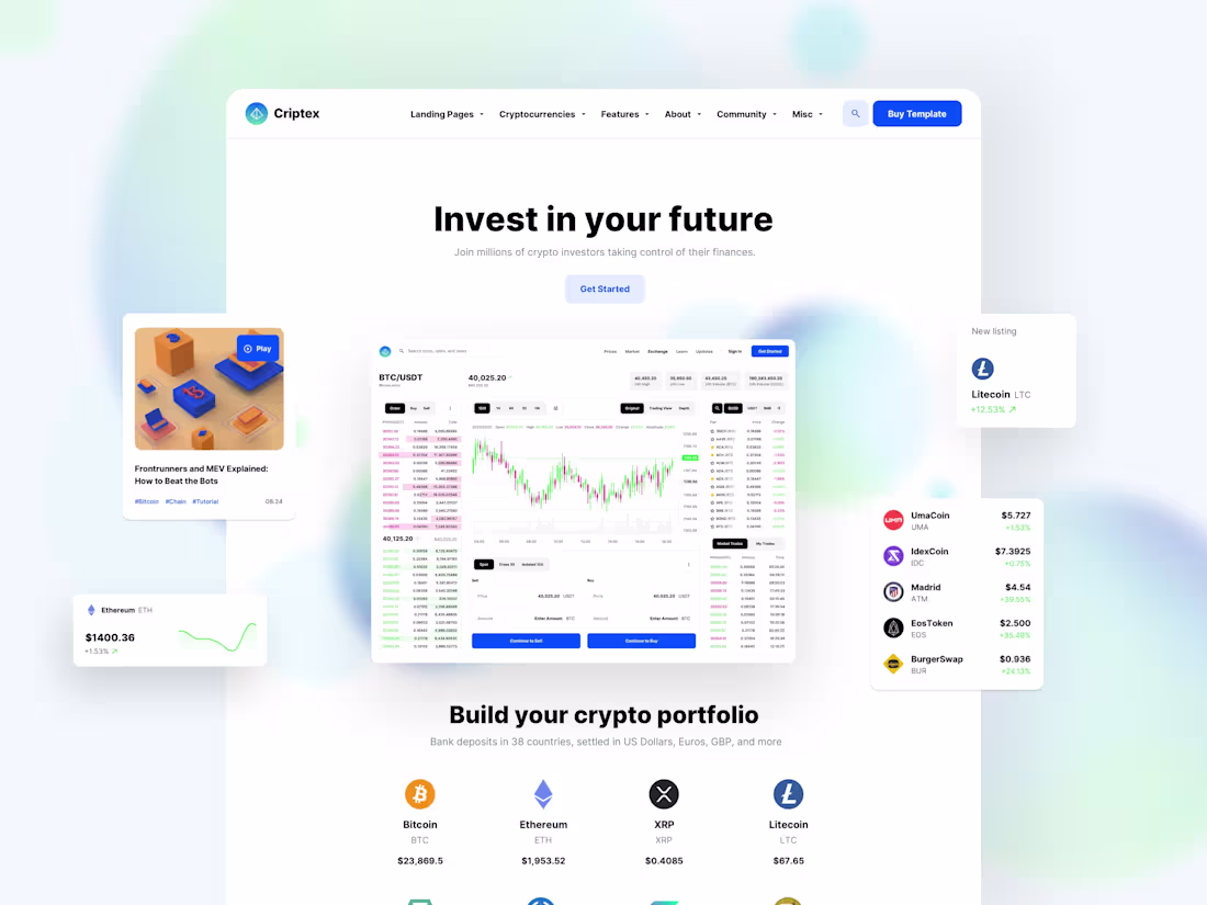 Cover image for Criptex - Framer Template for Crypto and Web3 Startups