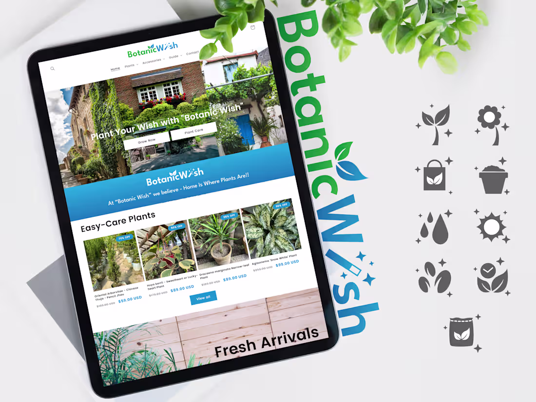 Cover image for Web Design for "Botanic Wish"