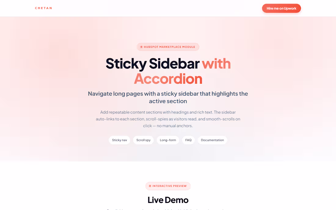 Cover image for Sticky Sidebar with Accordion —