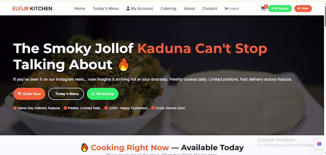 Cover image for Built a full food ordering