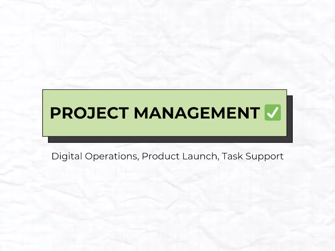 Cover image for Project Management & Launch Support