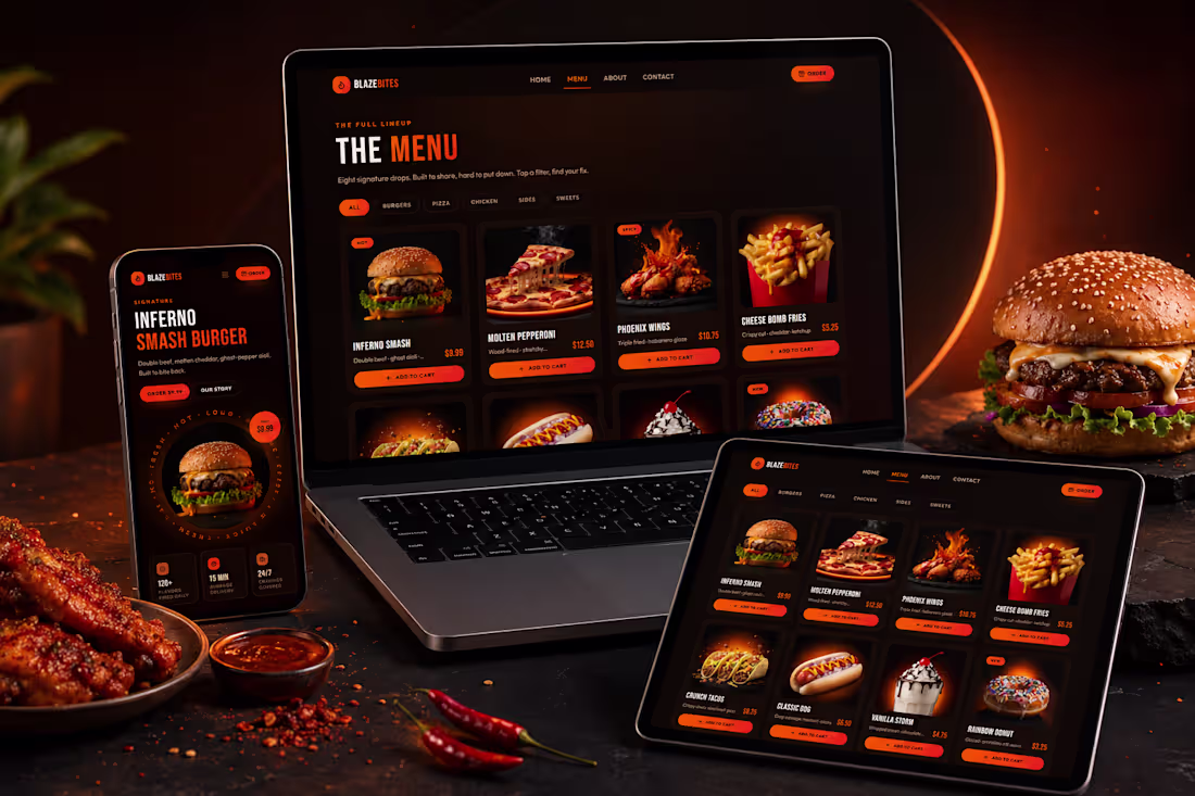 Cover image for BlazeBites – Modern Food Ordering