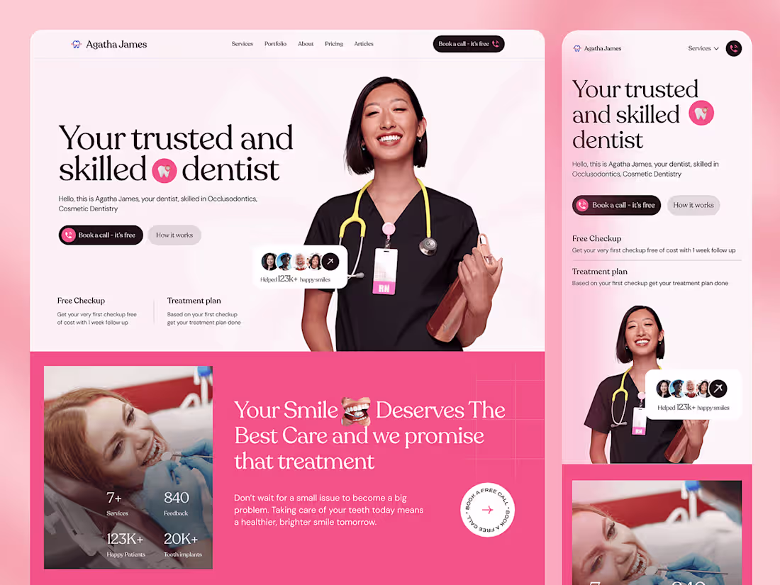 Cover image for Dental-Website-Landing Page Design