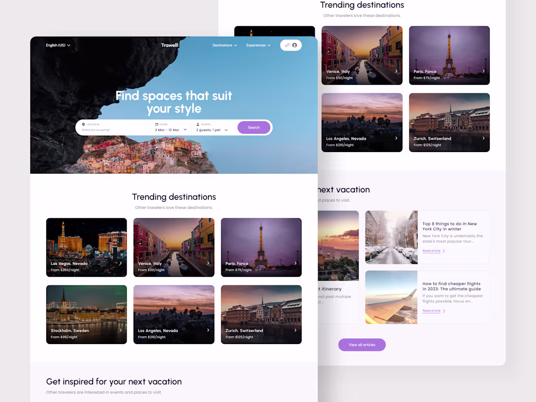 Cover image for Travel Agency Website