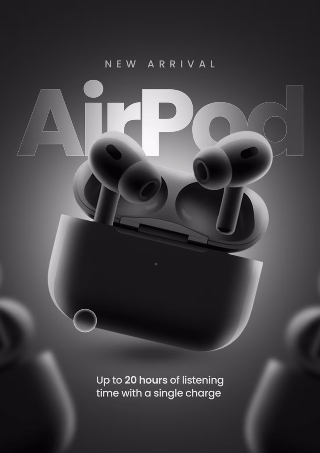 Cover image for High-End Wireless Earbuds Product Poster