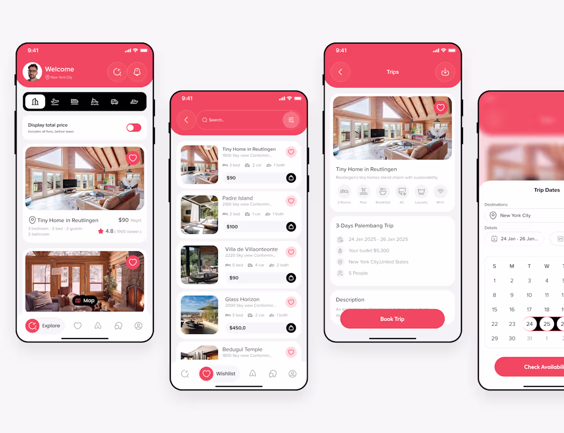 Cover image for Explore & Book – Airbnb Travel App UI Design🚀