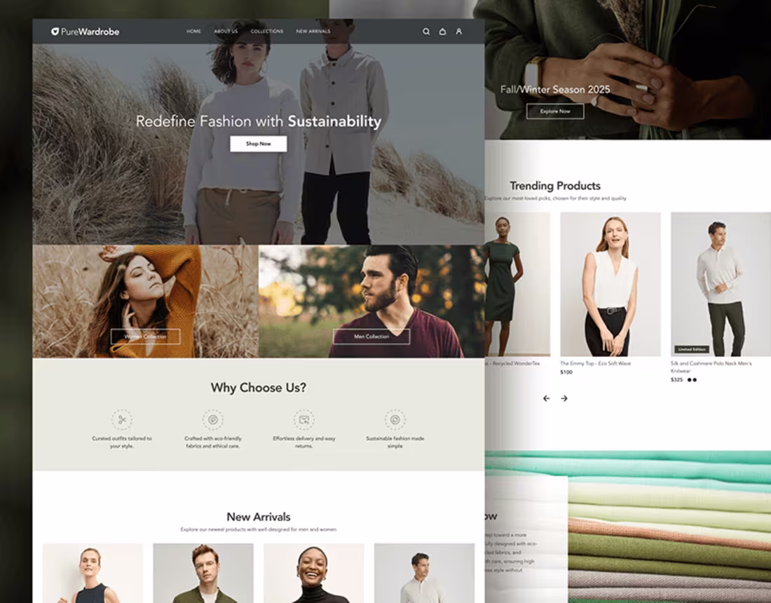 Cover image for Landing Page for Fashion Service