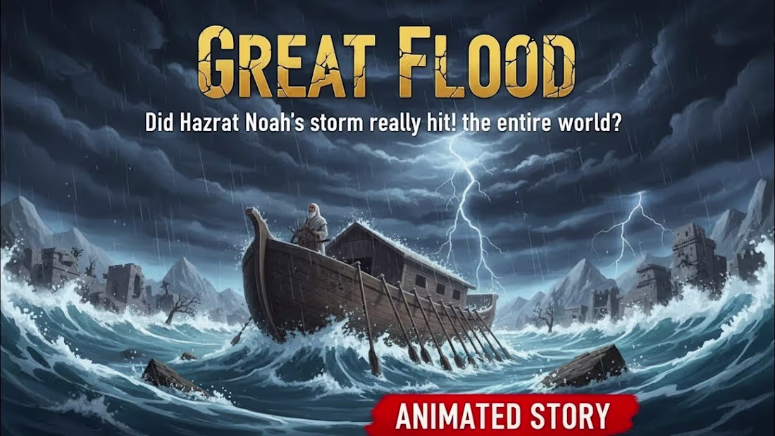 Cover image for Great Flood: Kya Hazrat Nuh ka Toofan Sach Mein Poore Duniya Par Aaya Tha?”|Animated Story |