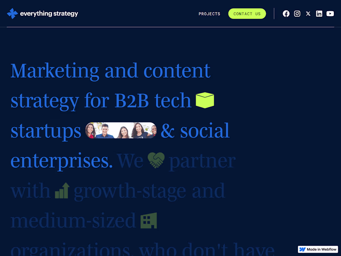Cover image for Webflow Development for Everything Strategy