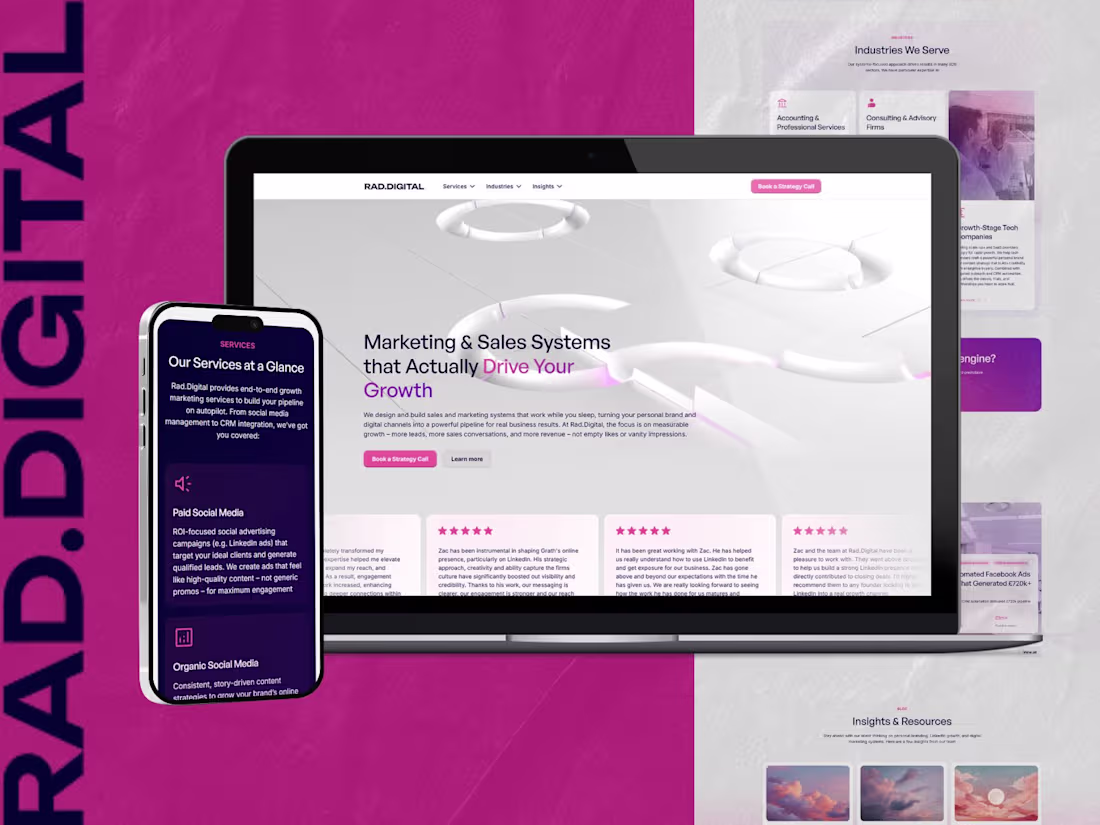 Cover image for Growth Marketing Agency Website |