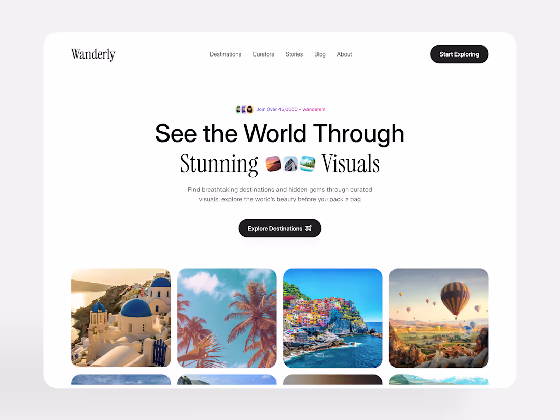 Cover image for Wanderly — Curated Travel Inspiration