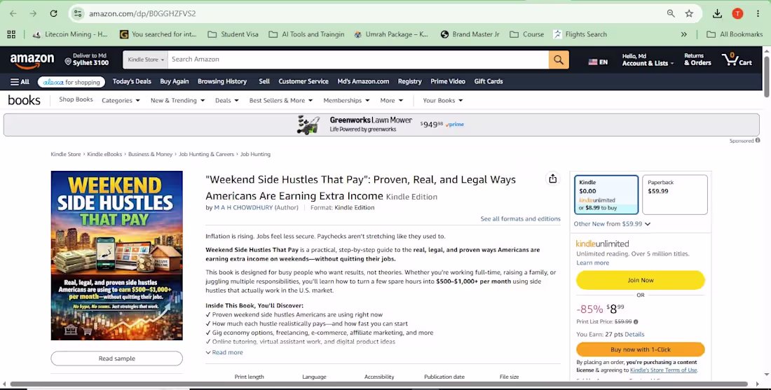 Cover image for "Weekend Side Hustles That Pay":