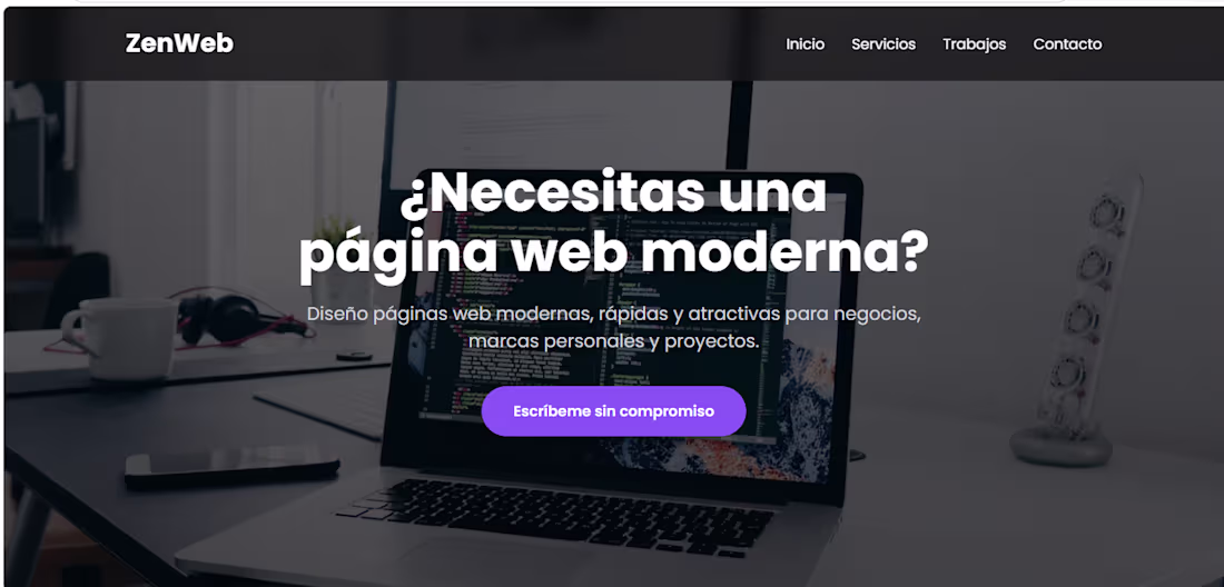 Cover image for Modern landing page design focused