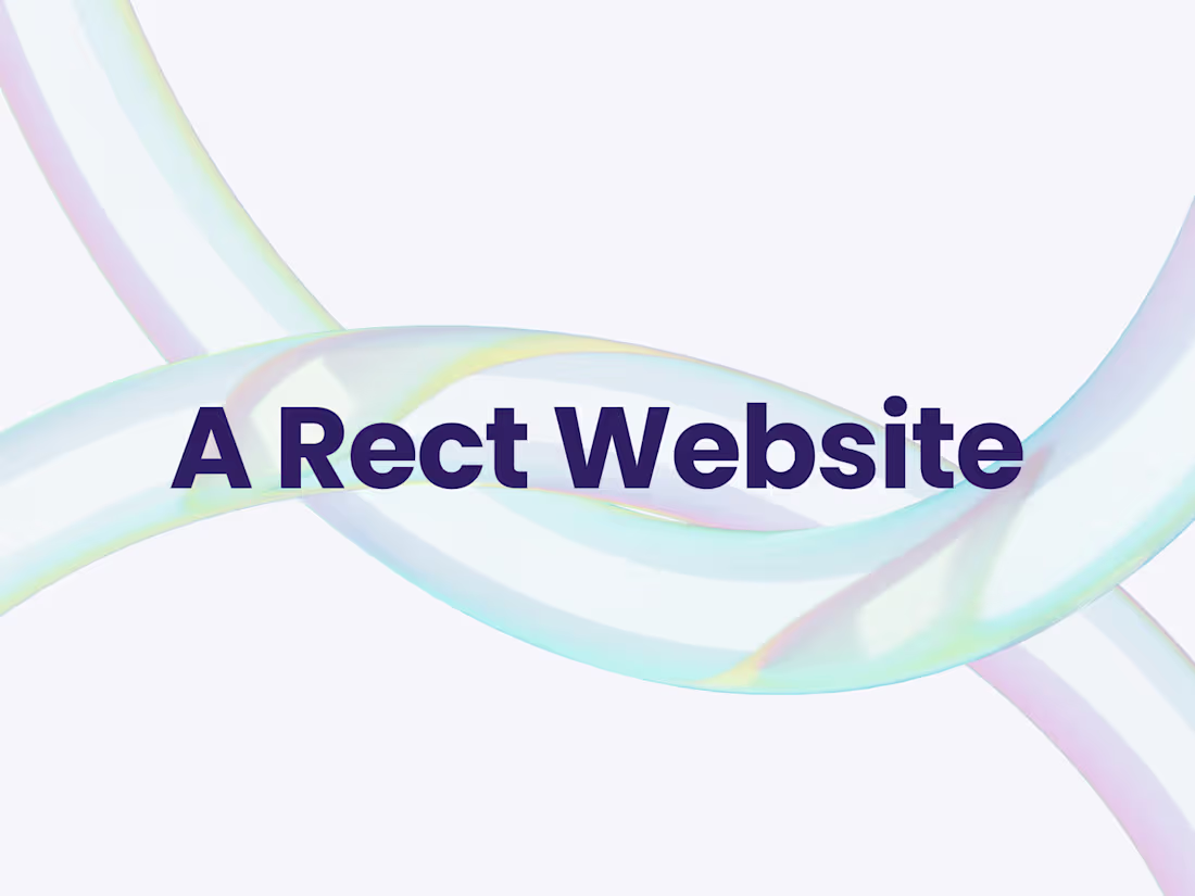 Cover image for Website Created using React 