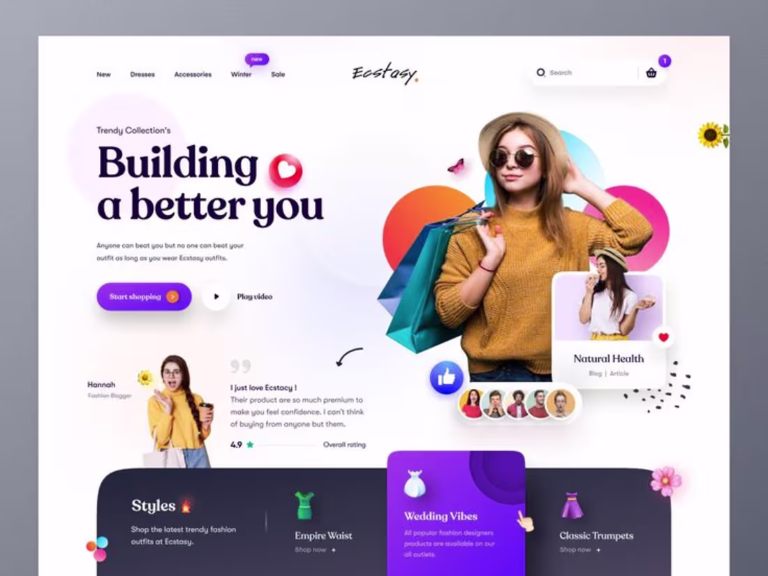 Cover image for I recreated the ui of Eastasy landing page