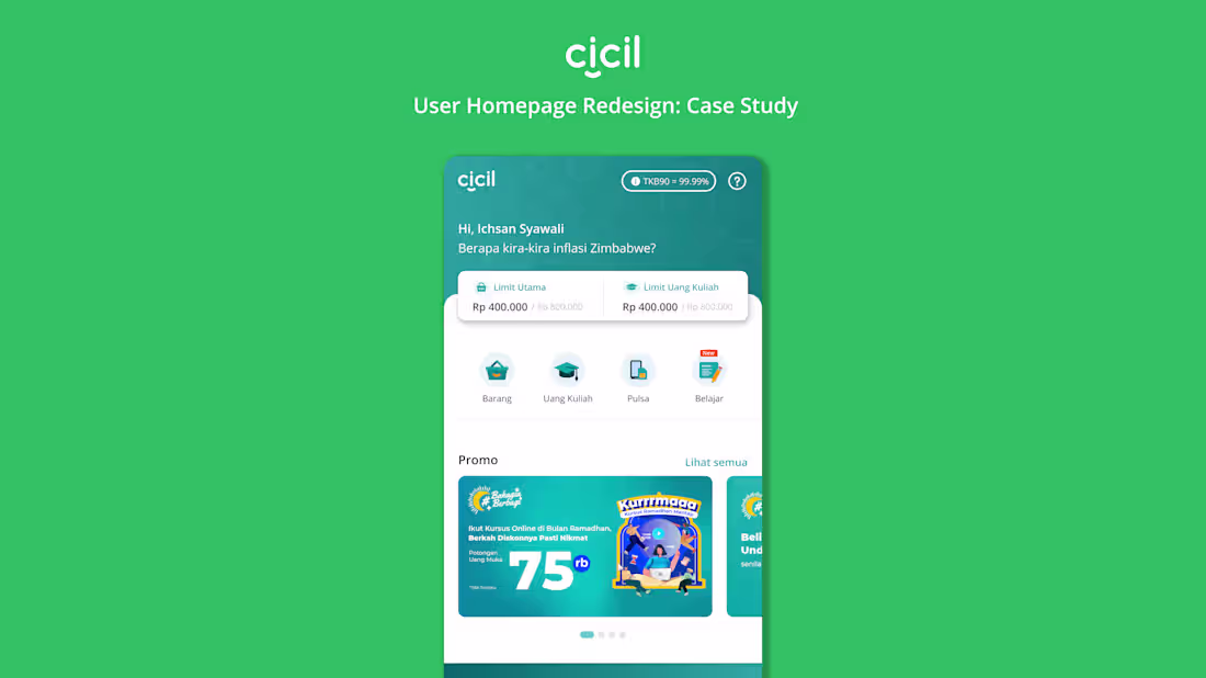 Cover image for Case Study: Redesign UI Homepage