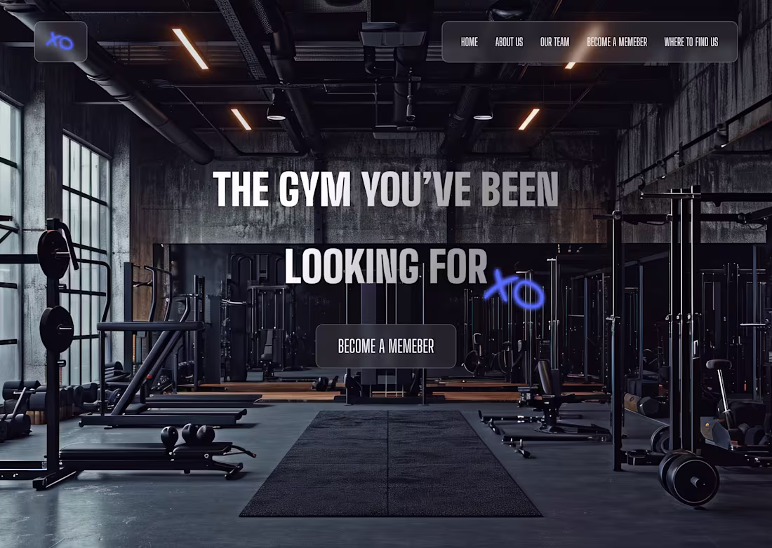 Cover image for XO Gym Landing Page
