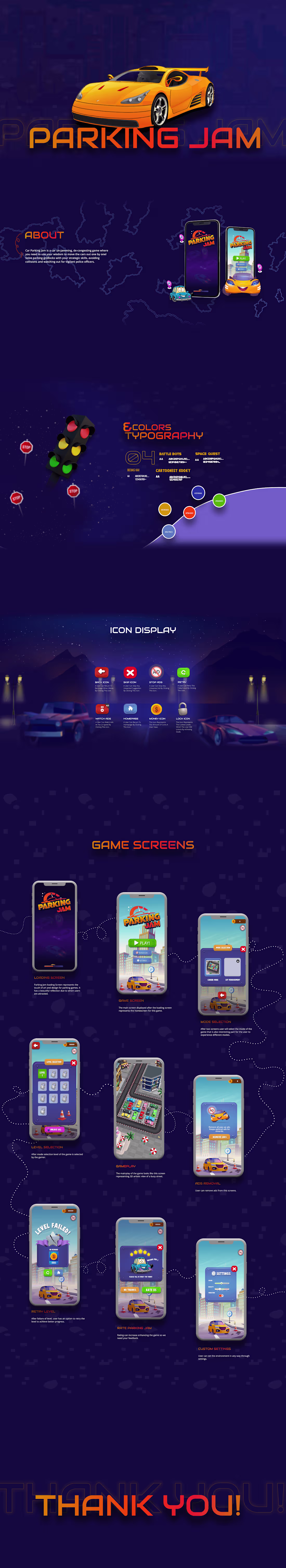 Cover image for PARKING JAM GAME PORTFOLIO DESIGN