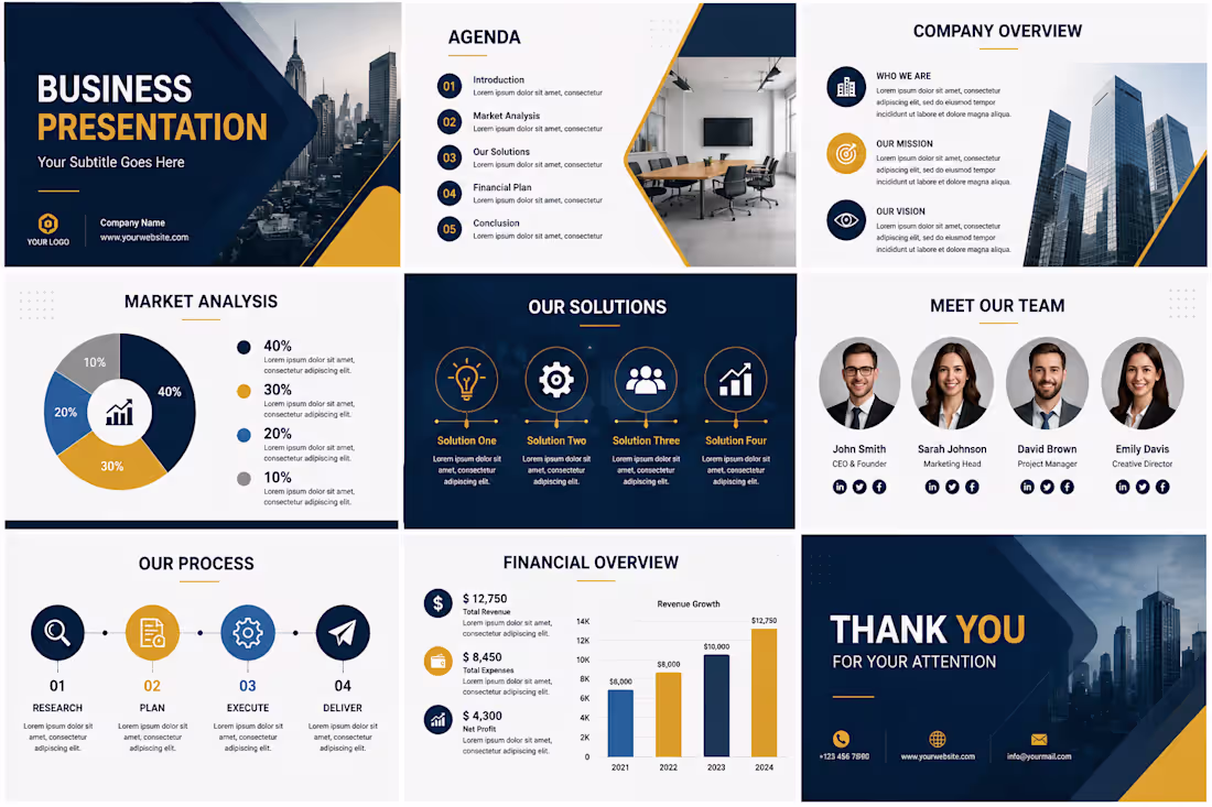 Cover image for A professional business presentation designed