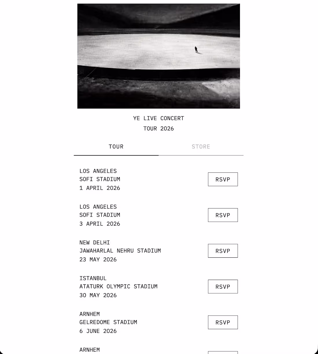 Cover image for tour.yeezy.com