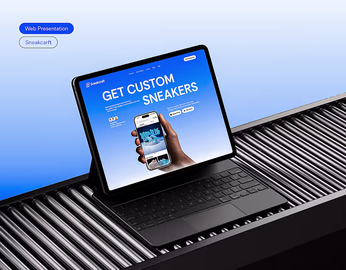 Cover image for App Marketing Website | Customize Sneakers | Sneakcraft