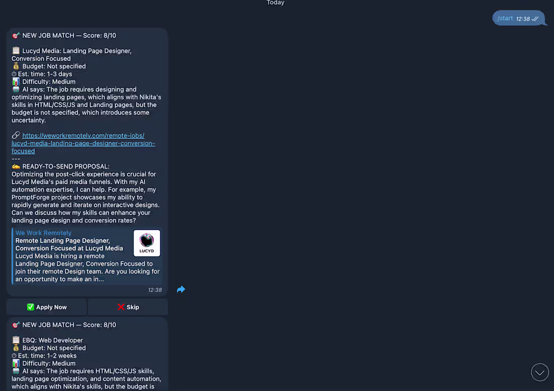 Cover image for Freelance Monitor Bot — AI-powered