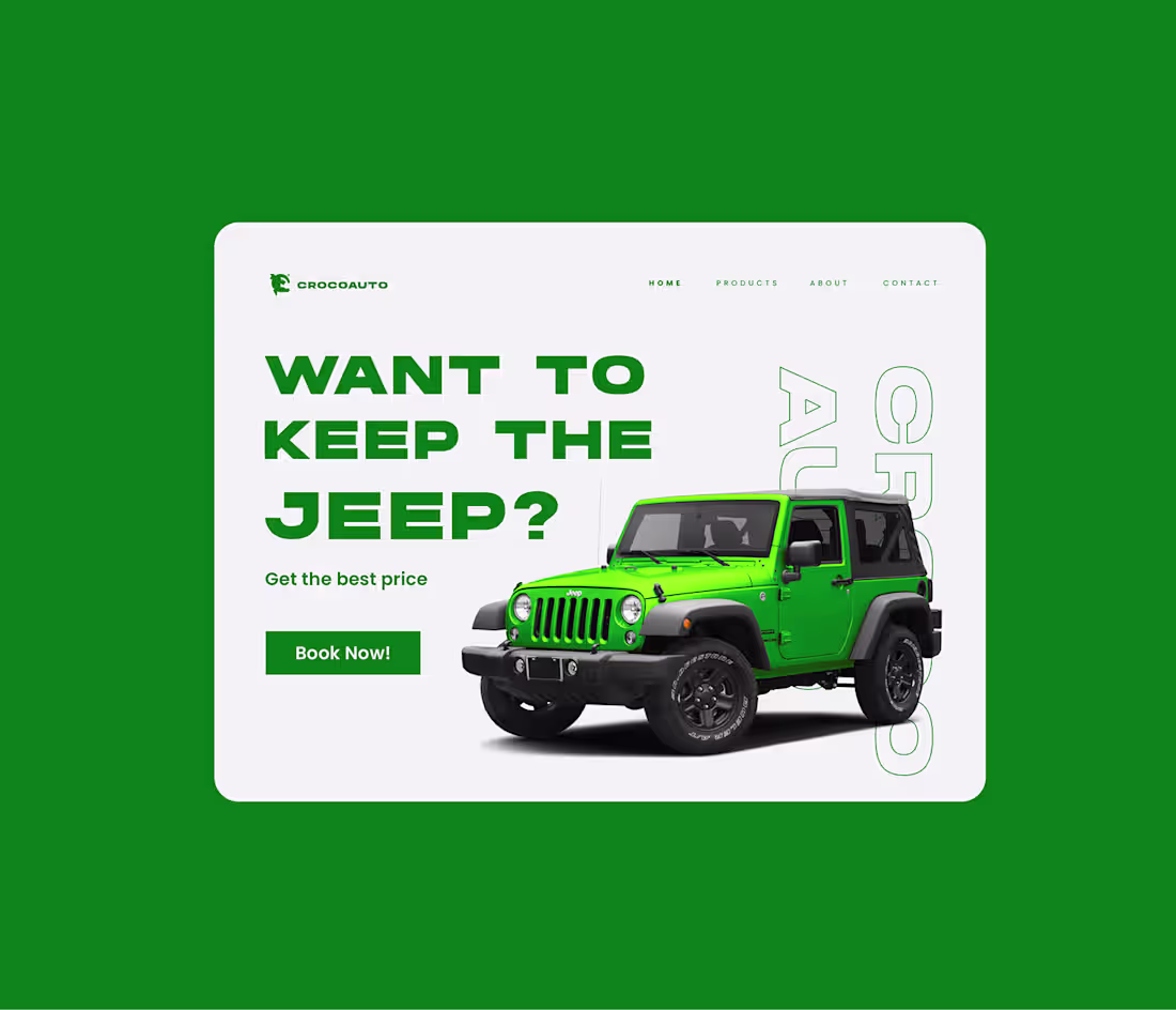 Cover image for Crocoauto® - Brand Identity and landing page on Behance