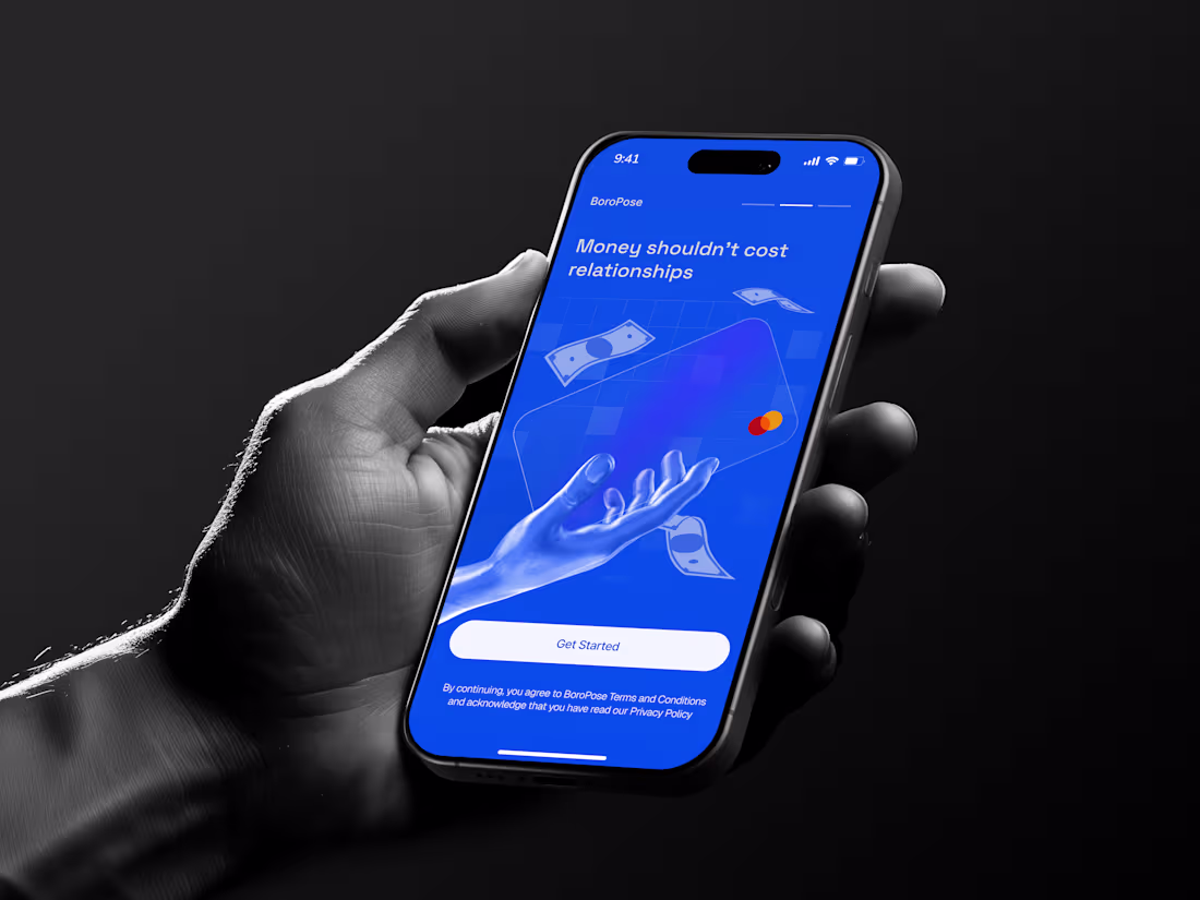 Cover image for Fintech app for taking loans onboarding screen.