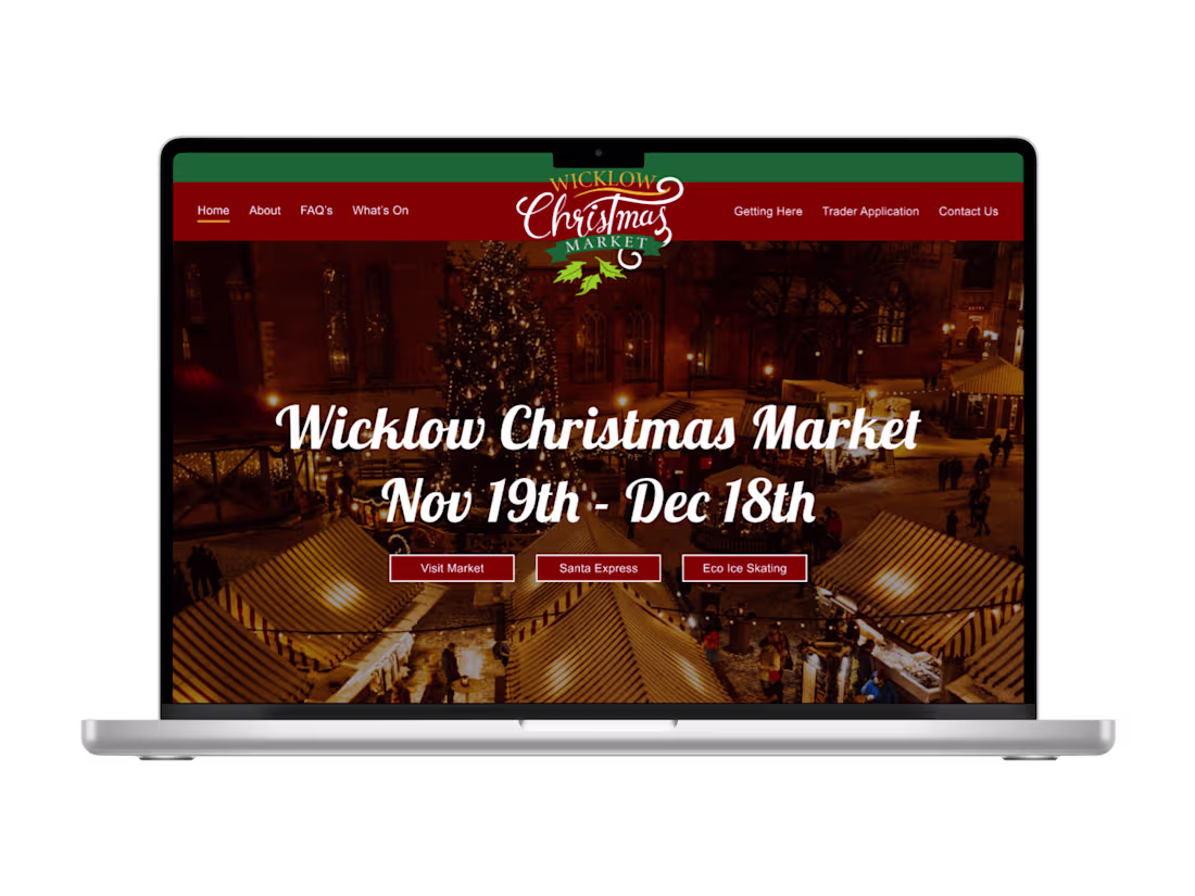 Cover image for Wicklow Christmas Market Website