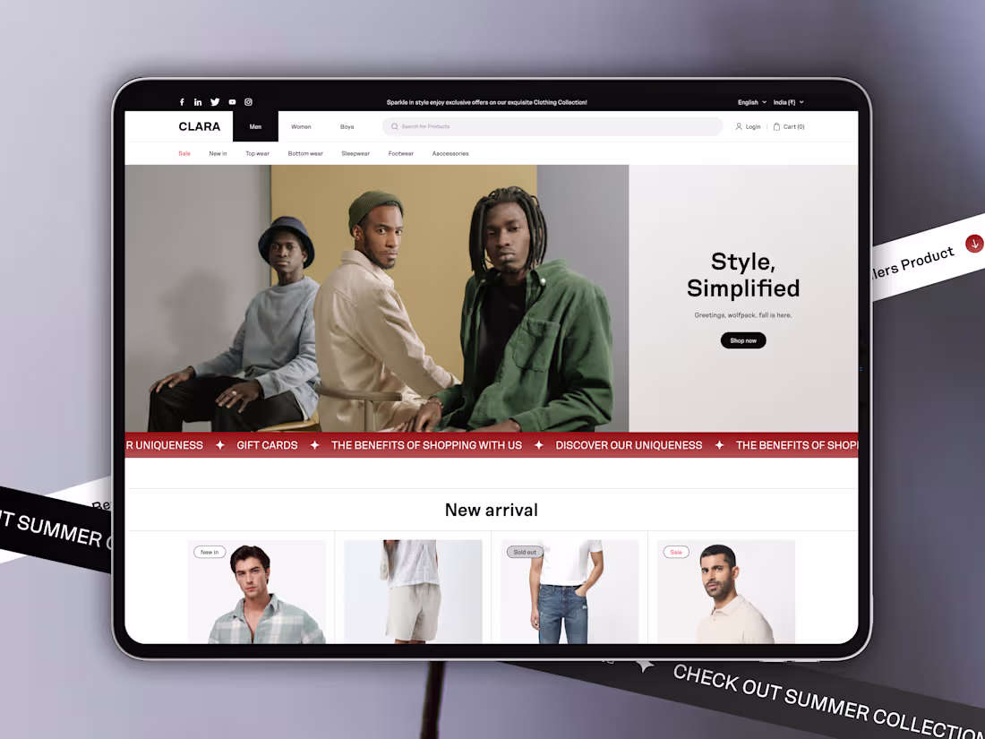 Cover image for Fashion Ecommerce website UI/UX Design
A