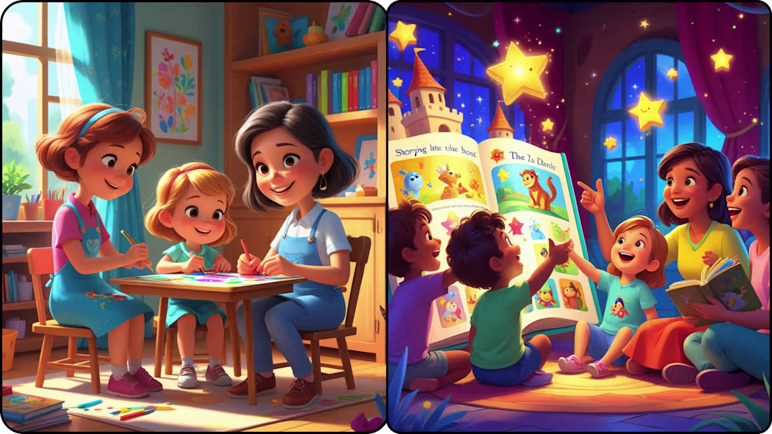 Cover image for children's books, the goal was
